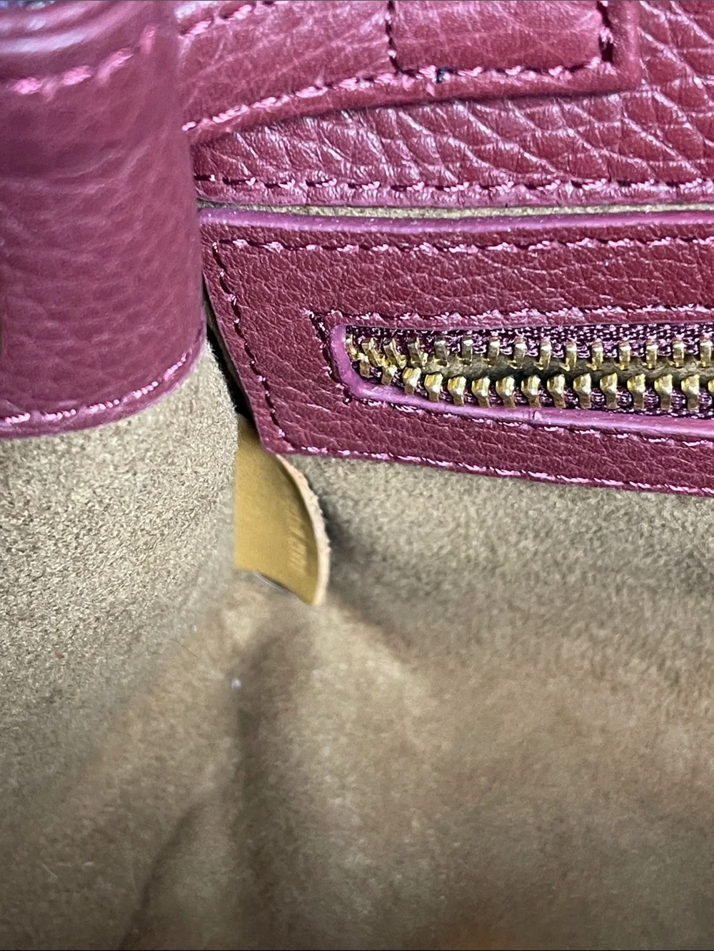Fairfax & Favor Mini Windsor Ruby Suede Leather Handbag